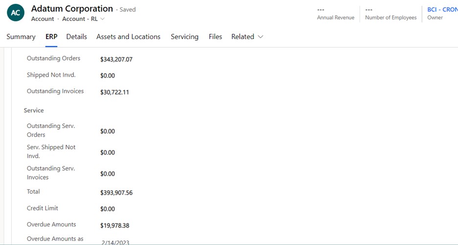 Dynamics 365 Sales - Business Central integration