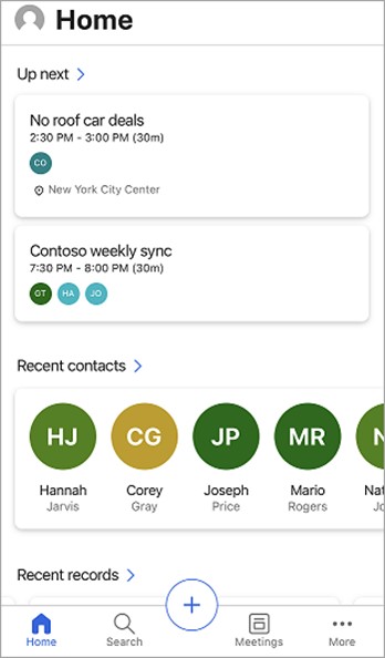 Dynamics 365 Sales - Mobile features